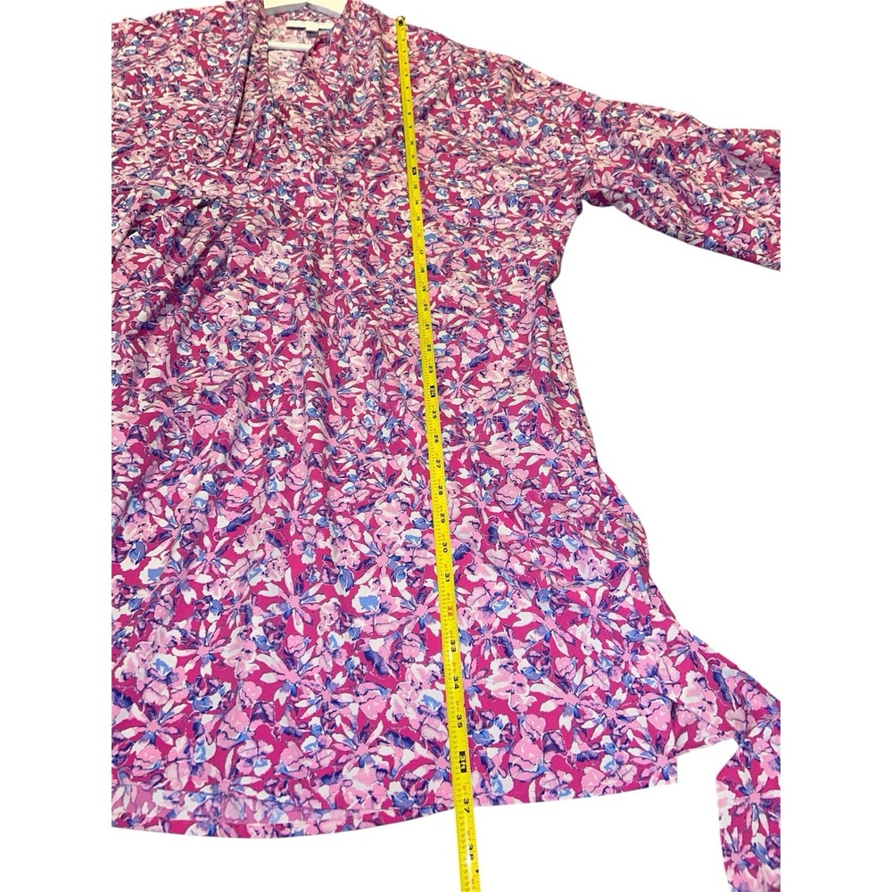 Coolibar Dress Size XXL Black UPF 50+ Colorful Pink Lightweight Tie Waist‎ - Picture 5 of 6